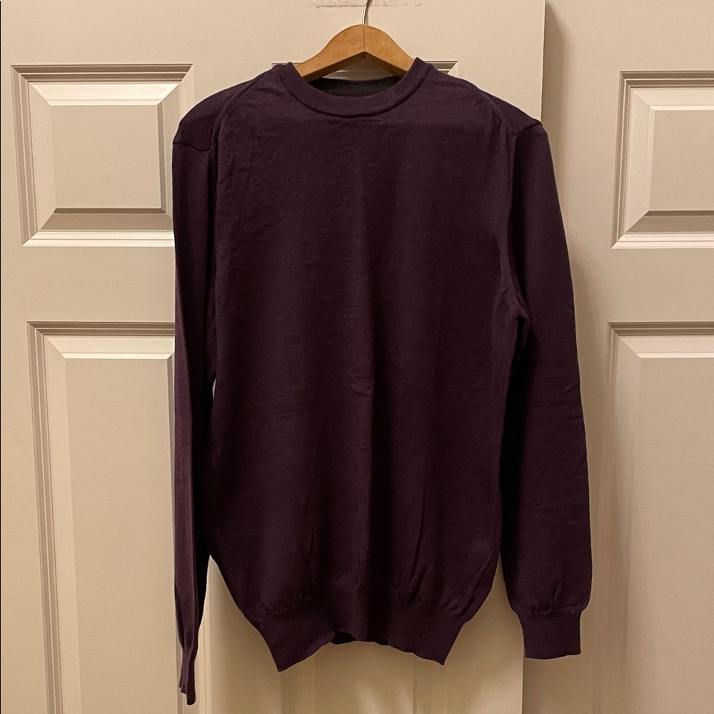 Black Brown 1826 Men's Deep Purple Crewneck Sweater